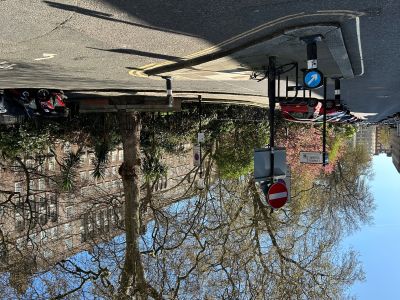 A 21st-century view of Lowndes Square, where Hemingway was injured in a 1944 car accident