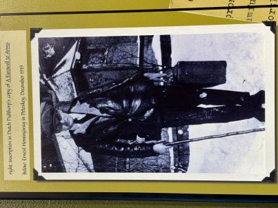 The photograph of Hemingway that inspired the Michigan statue