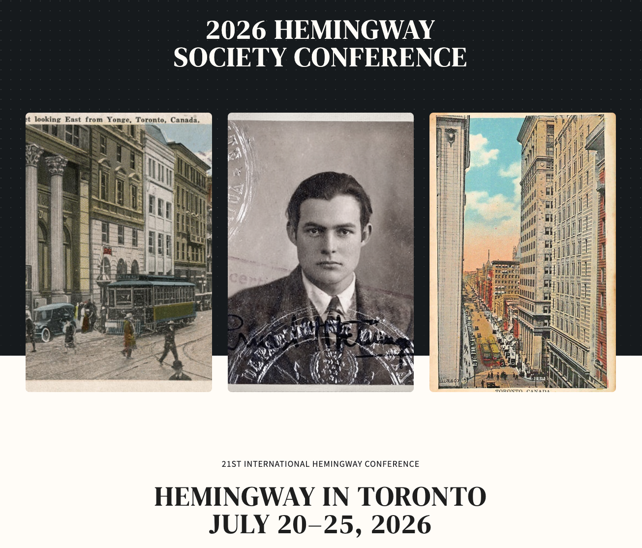 Hemingway in Toronto Conference logo